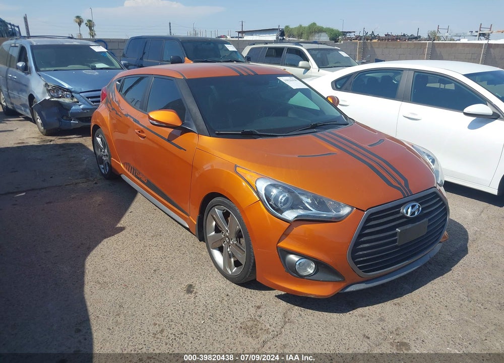 2013 HYUNDAI VELOSTER TURBO W/BLACK VIN: KMHTC6AE8DU174667
