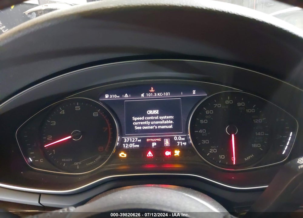 2019 AUDI A4 45 PREMIUM VIN: WAUDNAF40KA027146