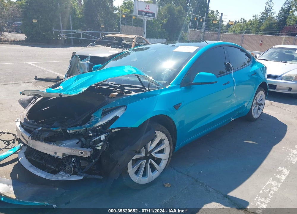 2021 TESLA MODEL 3 LONG RANGE DUAL MOTOR ALL-WHEEL DRIVE VIN: 5YJ3E1EB3MF078181