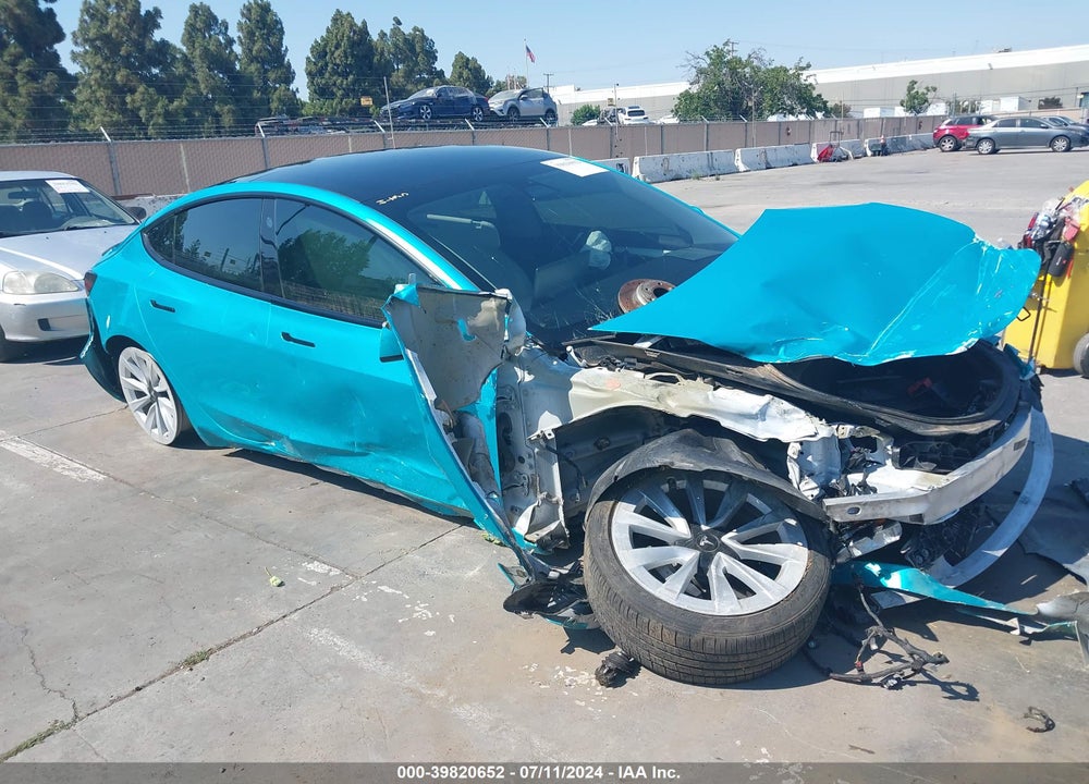 2021 TESLA MODEL 3 LONG RANGE DUAL MOTOR ALL-WHEEL DRIVE VIN: 5YJ3E1EB3MF078181
