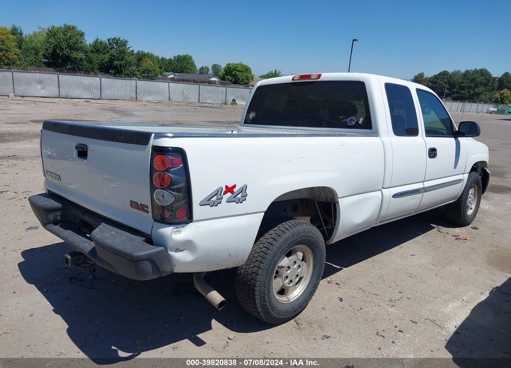 2004 GMC SIERRA 1500 SLE VIN: 1GTEK19V84E325525
