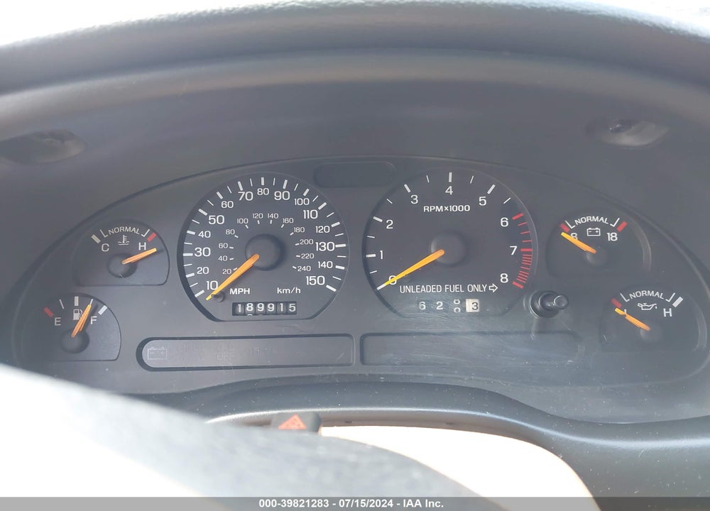1997 FORD MUSTANG GT VIN: 1FALP45X8VF142872
