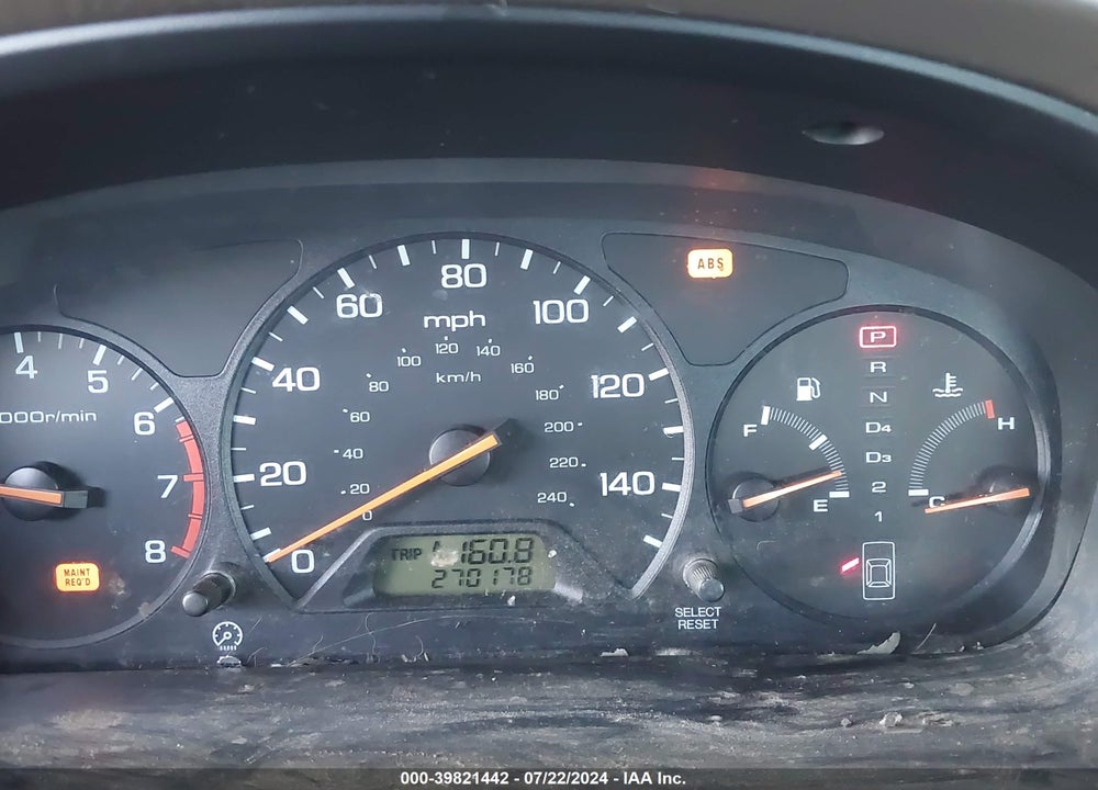 1998 HONDA ACCORD EX VIN: 1HGCG6673WA101540
