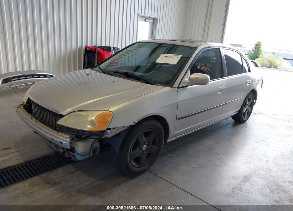2002 HONDA CIVIC EX VIN: 1HGES25742L018599