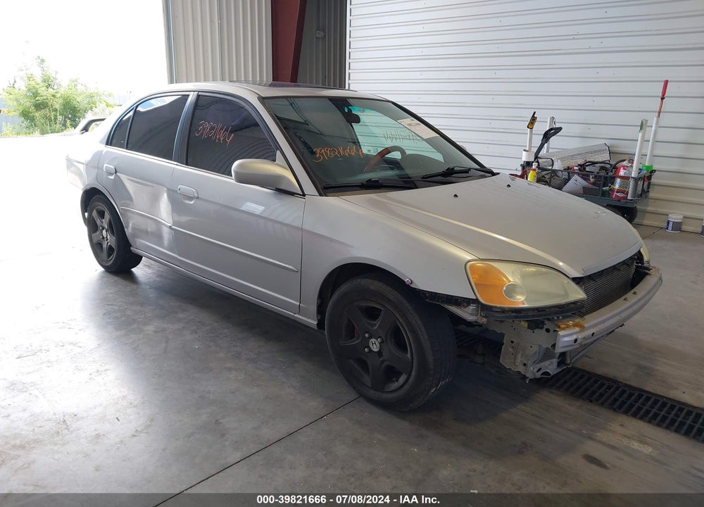 2002 HONDA CIVIC EX VIN: 1HGES25742L018599