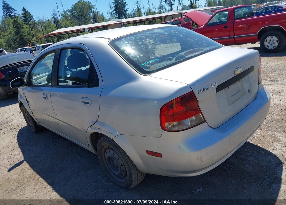2006 CHEVROLET AVEO LS VIN: KL1TD56626B558933