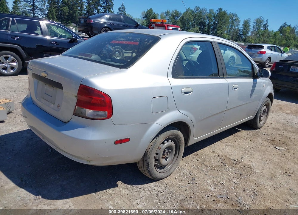 2006 CHEVROLET AVEO LS VIN: KL1TD56626B558933
