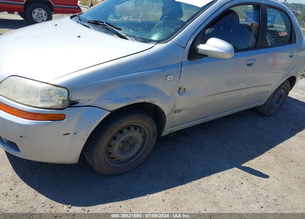 2006 CHEVROLET AVEO LS VIN: KL1TD56626B558933