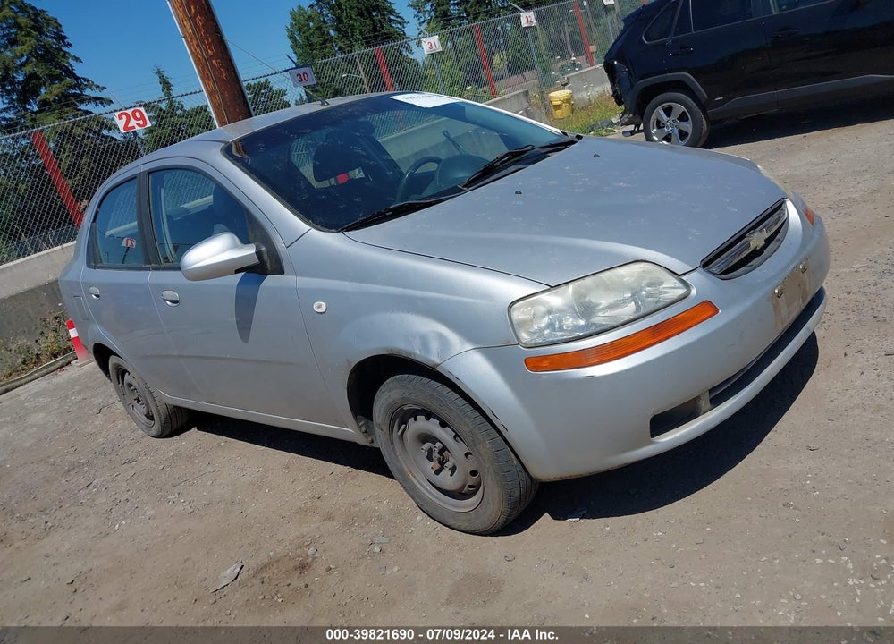 2006 CHEVROLET AVEO LS VIN: KL1TD56626B558933