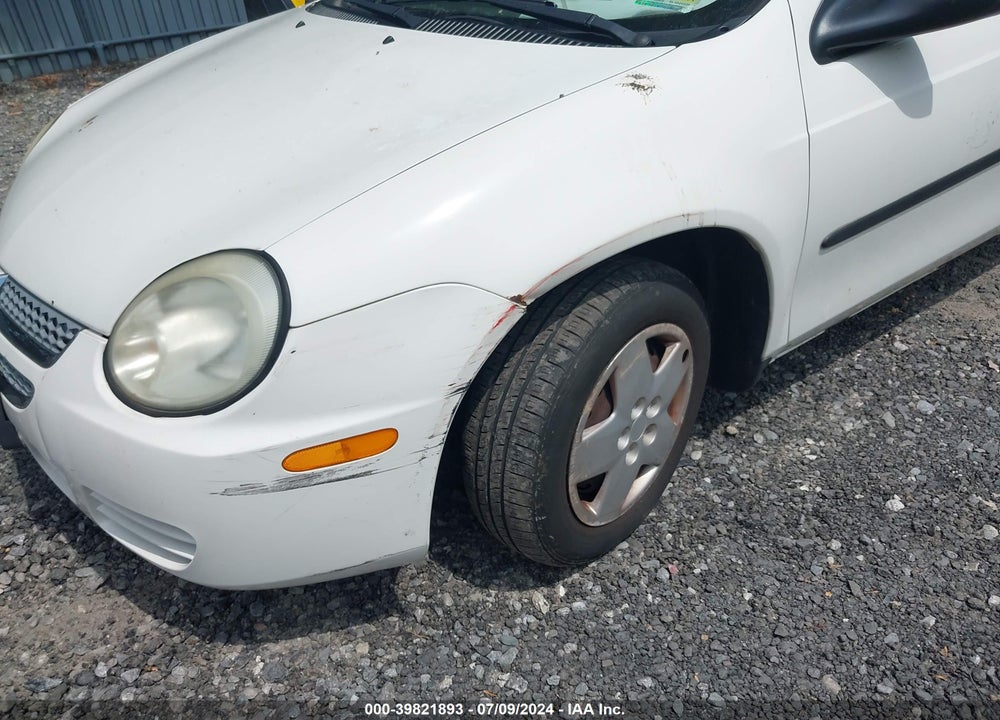 2005 DODGE NEON SE VIN: 1B3ES26C35D161943
