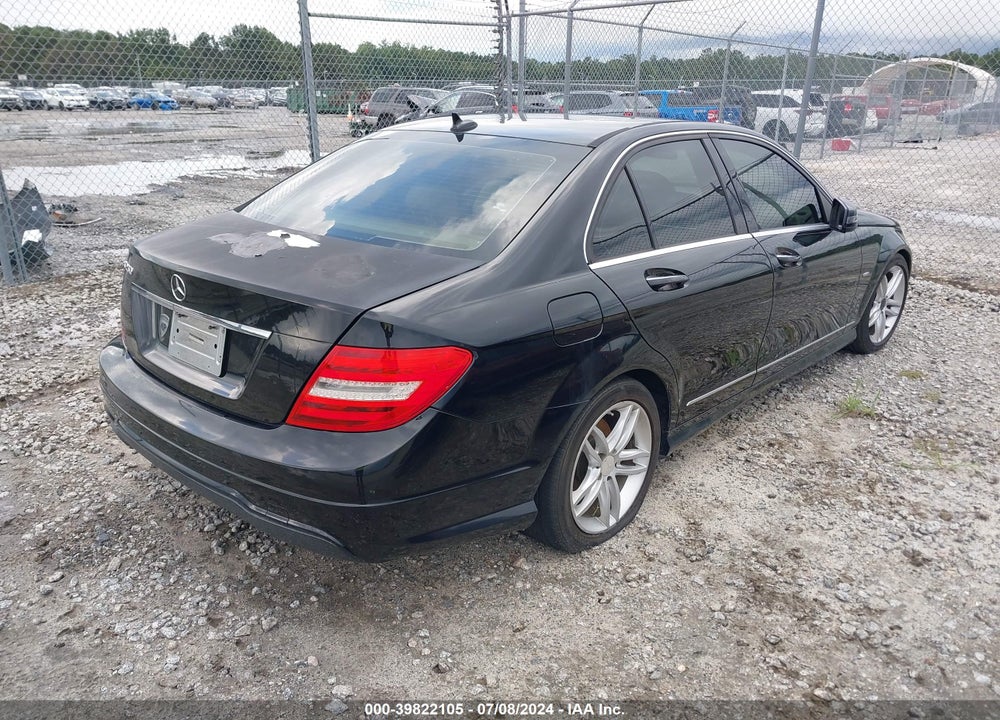 2012 MERCEDES-BENZ C 250 VIN: WDDGF4HB9CR194933