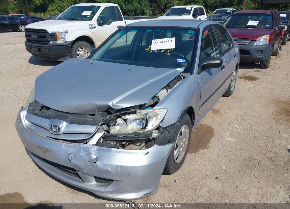 2005 HONDA CIVIC VP VIN: 1HGES16345L016233