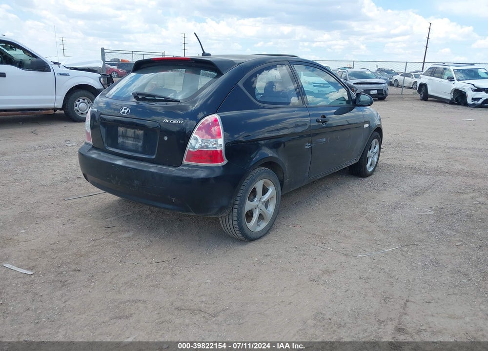 2008 HYUNDAI ACCENT SE VIN: KMHCN36C58U087038