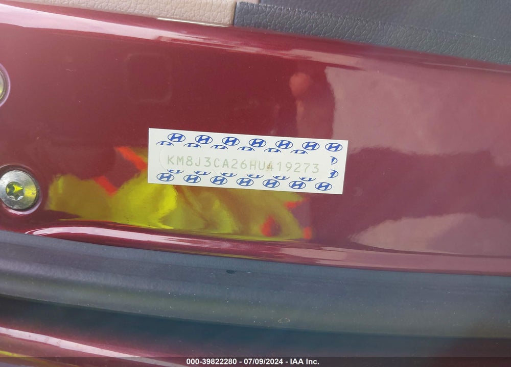 2017 HYUNDAI TUCSON LIMITED VIN: KM8J3CA26HU419273