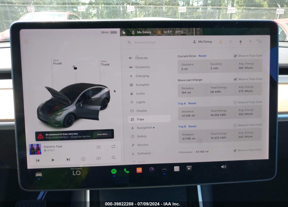 2020 TESLA MODEL Y LONG RANGE DUAL MOTOR ALL-WHEEL DRIVE VIN: 5YJYGDEEXLF033328