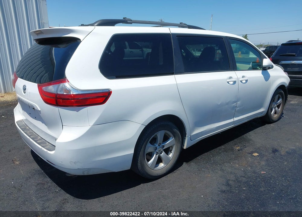 2016 TOYOTA SIENNA LE 8 PASSENGER VIN: 5TDKK3DC2GS744103