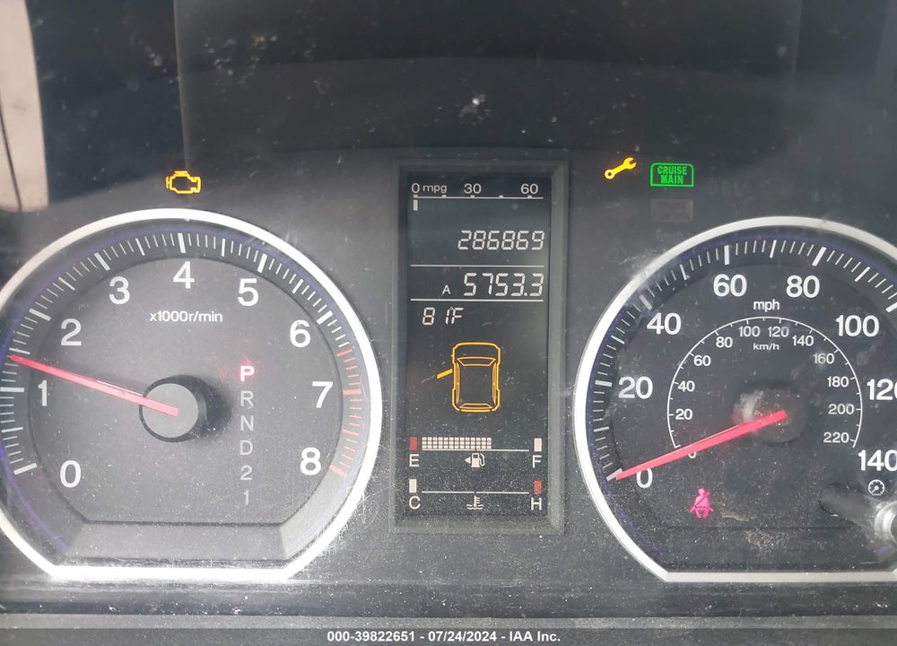 2008 HONDA CR-V EX-L VIN: 5J6RE48768L040086