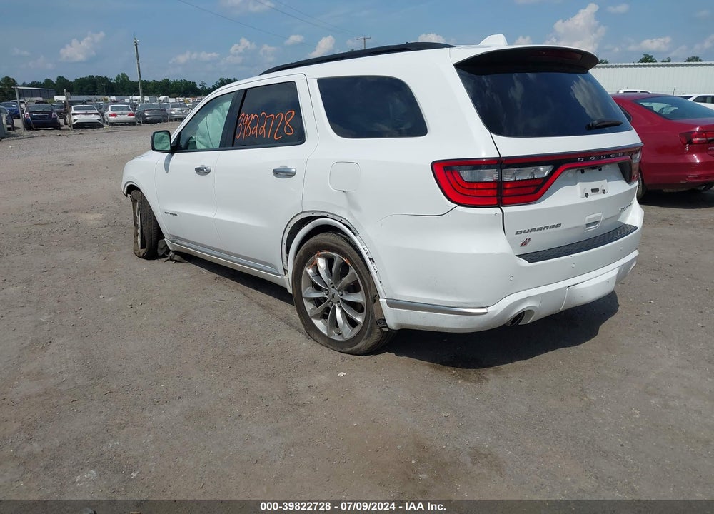 2022 DODGE DURANGO CITADEL AWD VIN: 1C4SDJET9NC219079