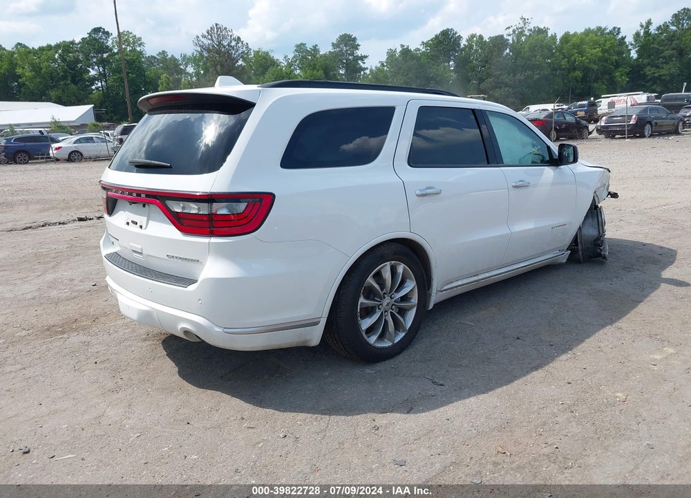 2022 DODGE DURANGO CITADEL AWD VIN: 1C4SDJET9NC219079