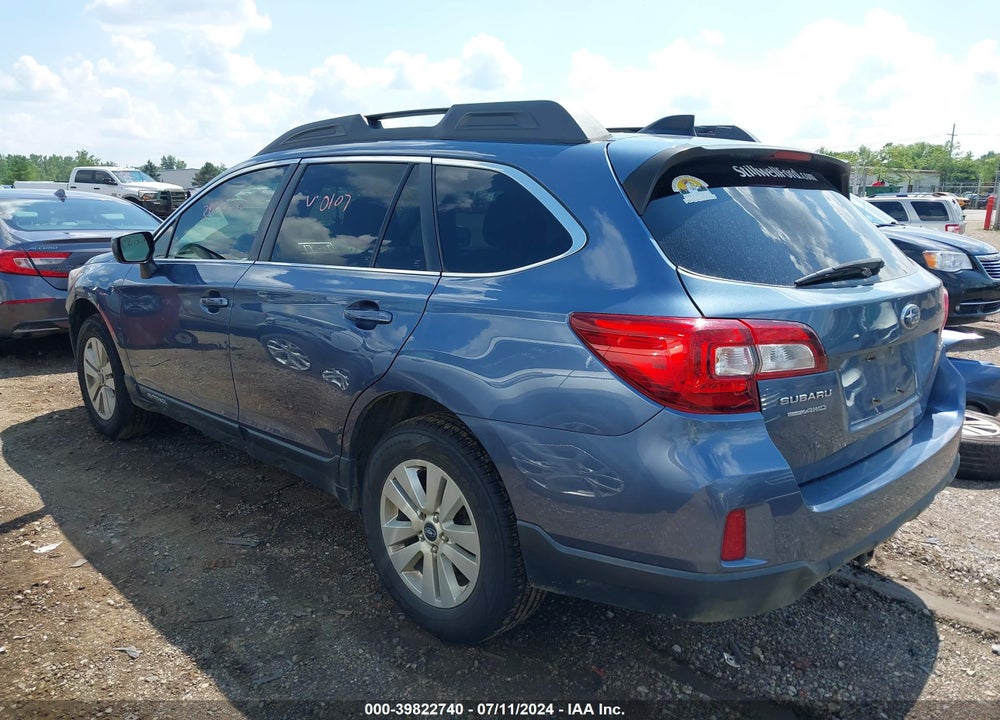 2016 SUBARU OUTBACK 2.5I PREMIUM VIN: 4S4BSBDC2G3280107