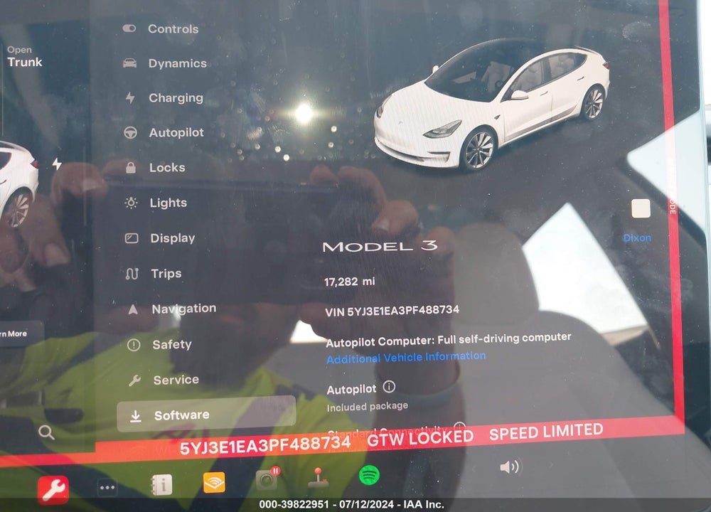 2023 TESLA MODEL 3 REAR-WHEEL DRIVE VIN: 5YJ3E1EA3PF488734