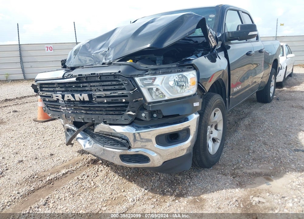 2021 RAM 1500 BIG HORN QUAD CAB 4X2 6'4 BOX VIN: 1C6RREBG7MN530356