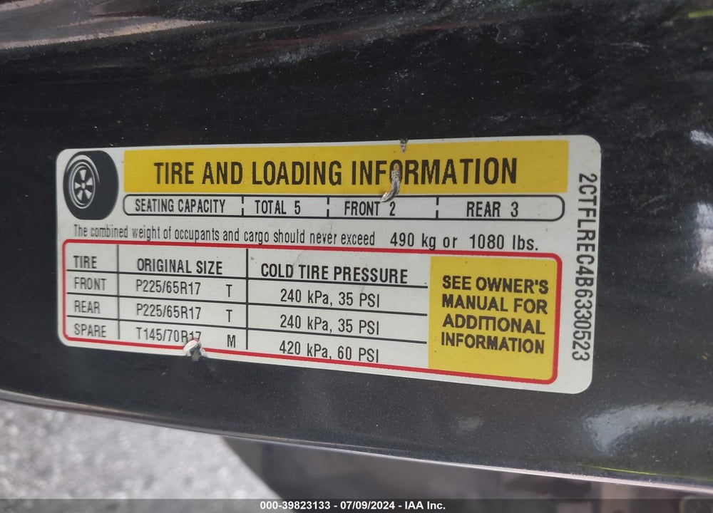 2011 GMC TERRAIN SLE-1 VIN: 2CTFLREC4B6330523