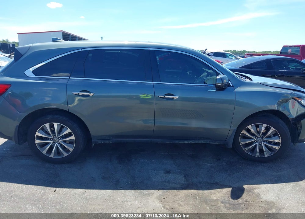 2014 ACURA MDX TECHNOLOGY PACKAGE VIN: 5FRYD4H40EB046313