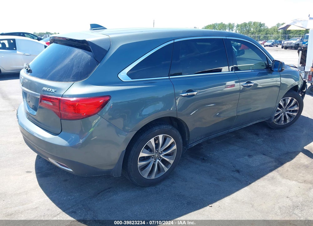2014 ACURA MDX TECHNOLOGY PACKAGE VIN: 5FRYD4H40EB046313