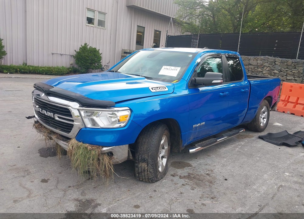 2021 RAM 1500 BIG HORN QUAD CAB 4X2 6'4 BOX VIN: 1C6RREBG7MN625340