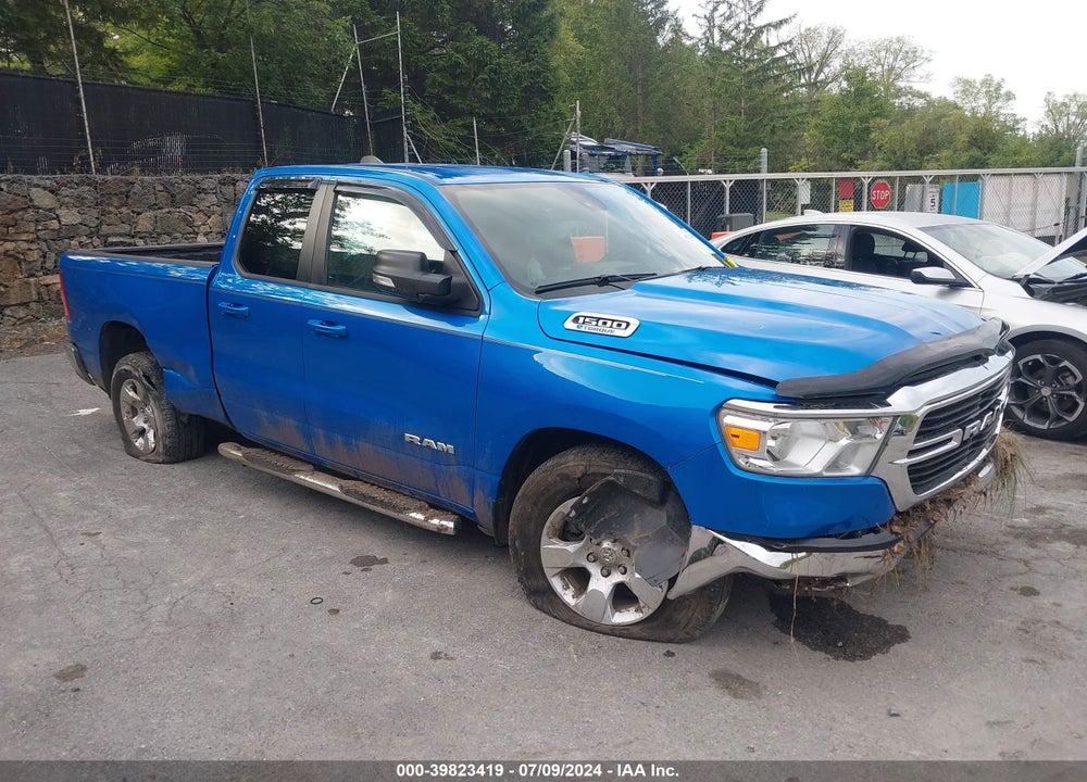 2021 RAM 1500 BIG HORN QUAD CAB 4X2 6'4 BOX VIN: 1C6RREBG7MN625340