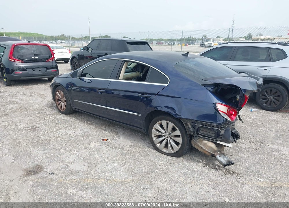 2012 VOLKSWAGEN CC SPORT VIN: WVWMN7AN6CE544158