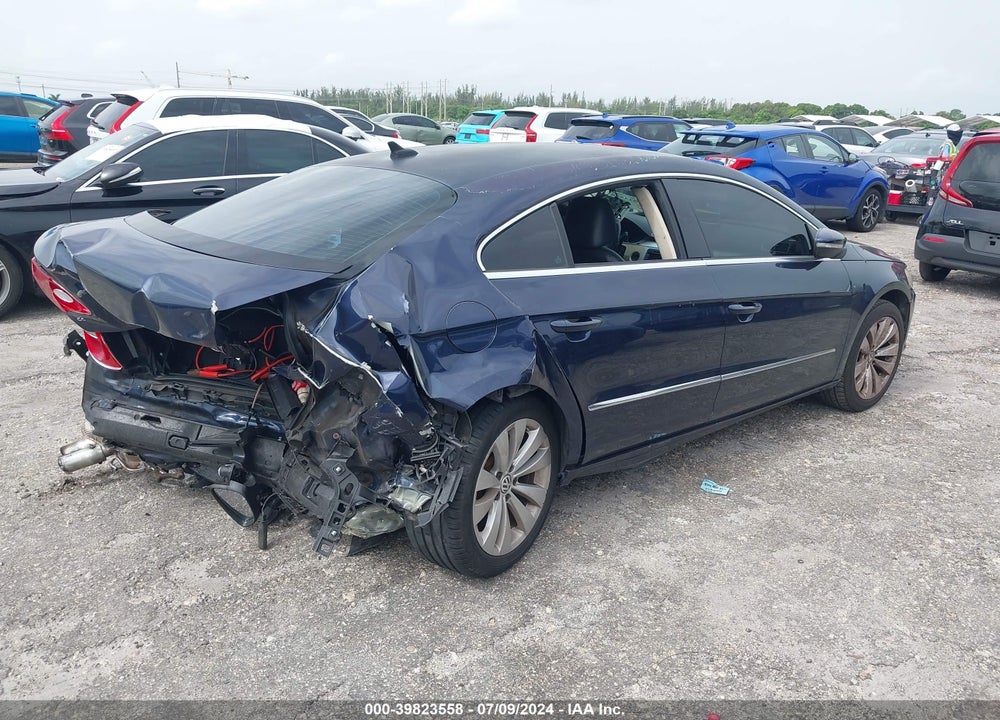 2012 VOLKSWAGEN CC SPORT VIN: WVWMN7AN6CE544158
