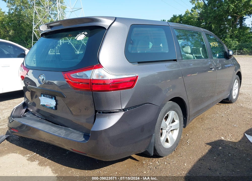 2017 TOYOTA SIENNA L 7 PASSENGER VIN: 5TDZZ3DC6HS837816
