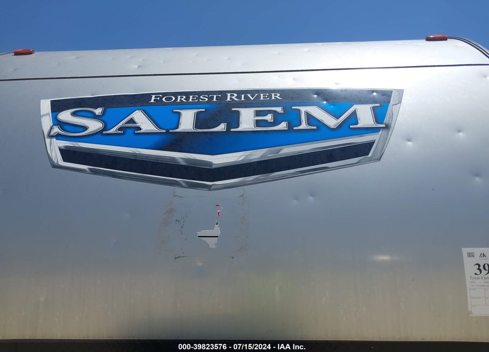 2021 SALEM 26DBUD VIN: 4X4TSMB21MA328065