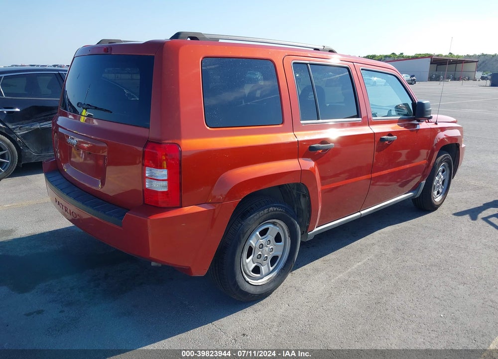 2008 JEEP PATRIOT SPORT VIN: 1J8FT28058D589030