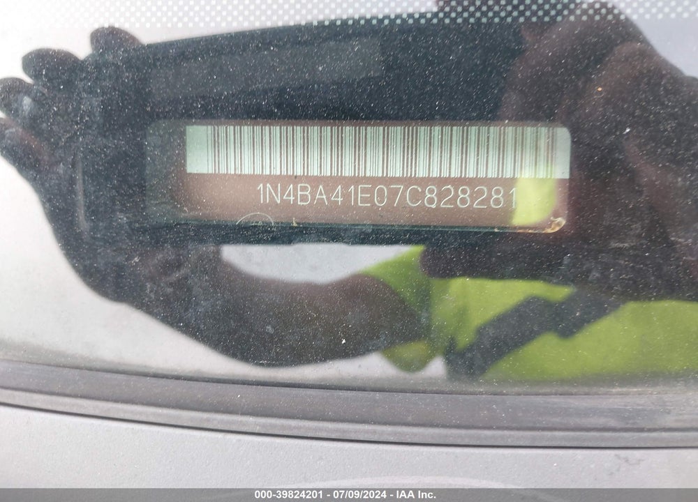 2007 NISSAN MAXIMA 3.5 SE VIN: 1N4BA41E07C828281