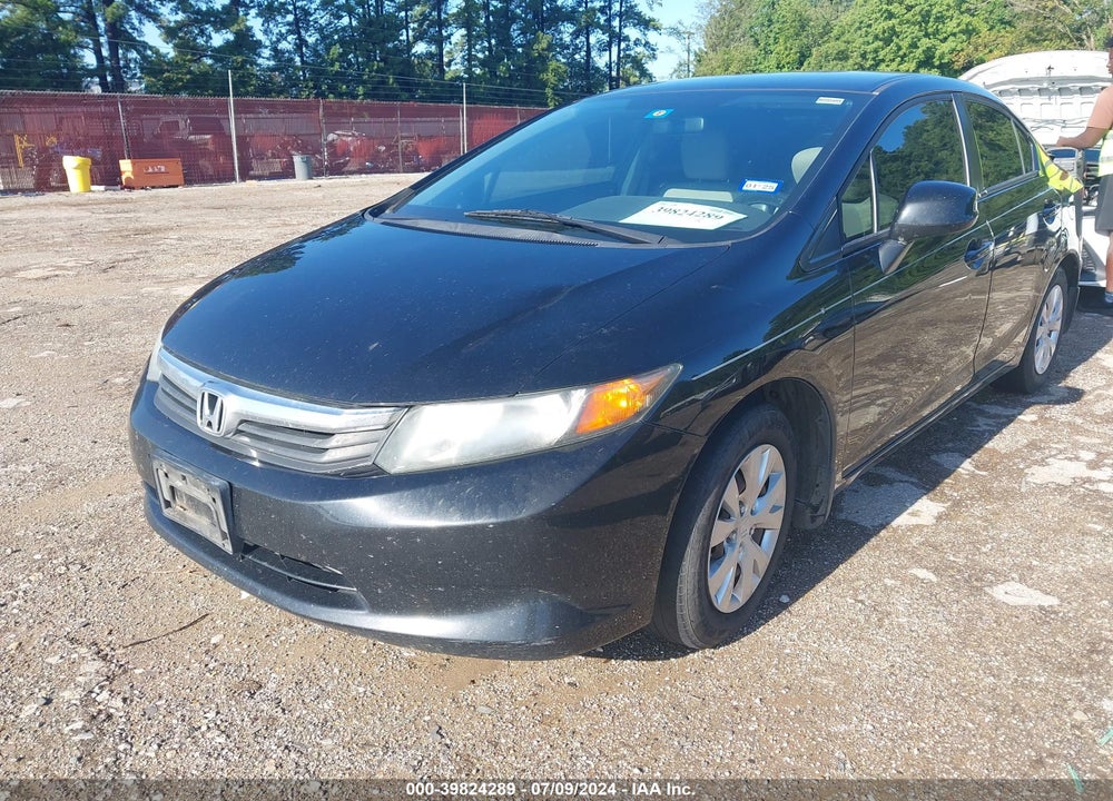 2012 HONDA CIVIC LX VIN: 2HGFB2F50CH301999