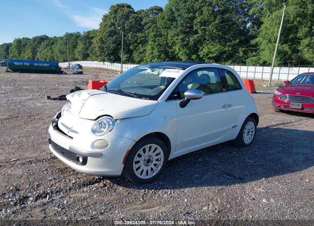 2012 FIAT 500 LOUNGE VIN: 3C3CFFCR6CT225222