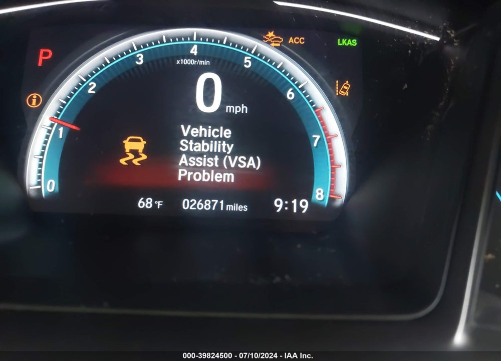 2019 HONDA CIVIC EX VIN: SHHFK7H69KU214395