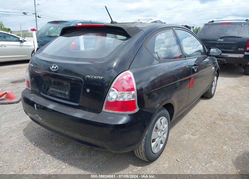 2009 HYUNDAI ACCENT GS VIN: KMHCM36C19U127409