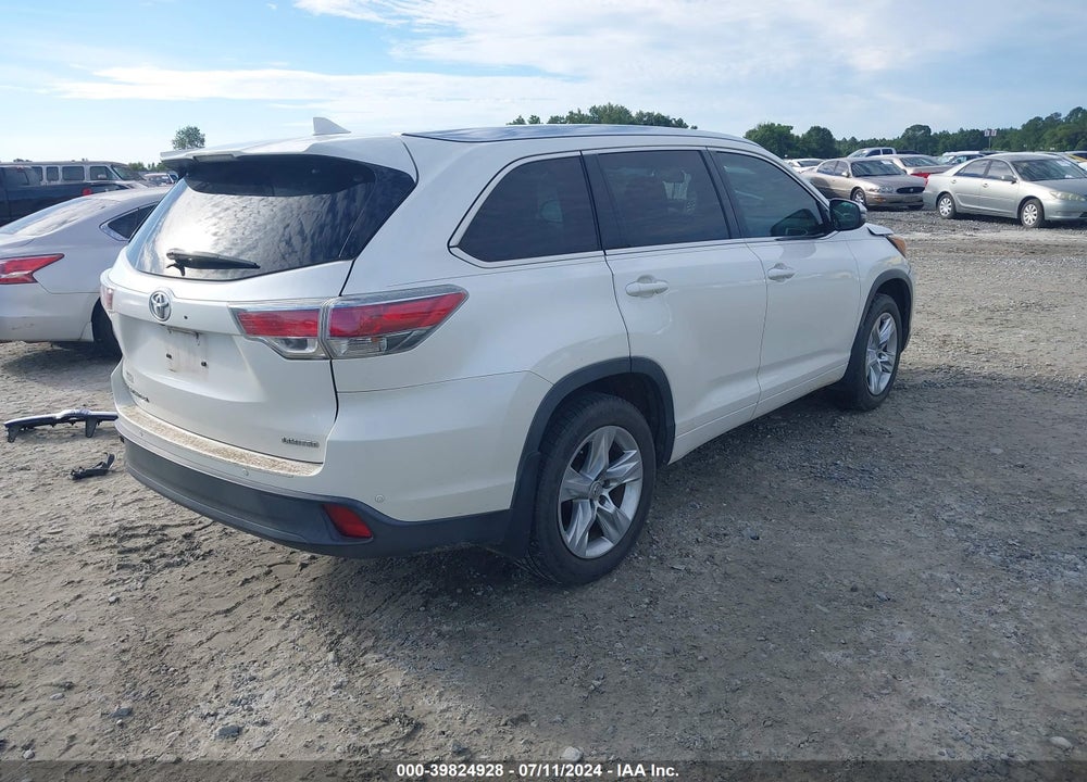 2014 TOYOTA HIGHLANDER LIMITED PLATINUM V6 VIN: 5TDYKRFH1ES005503