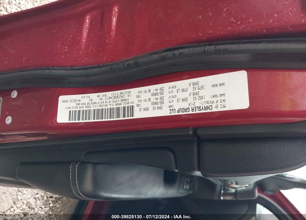 2014 JEEP GRAND CHEROKEE LIMITED VIN: 1C4RJFBG9EC440712