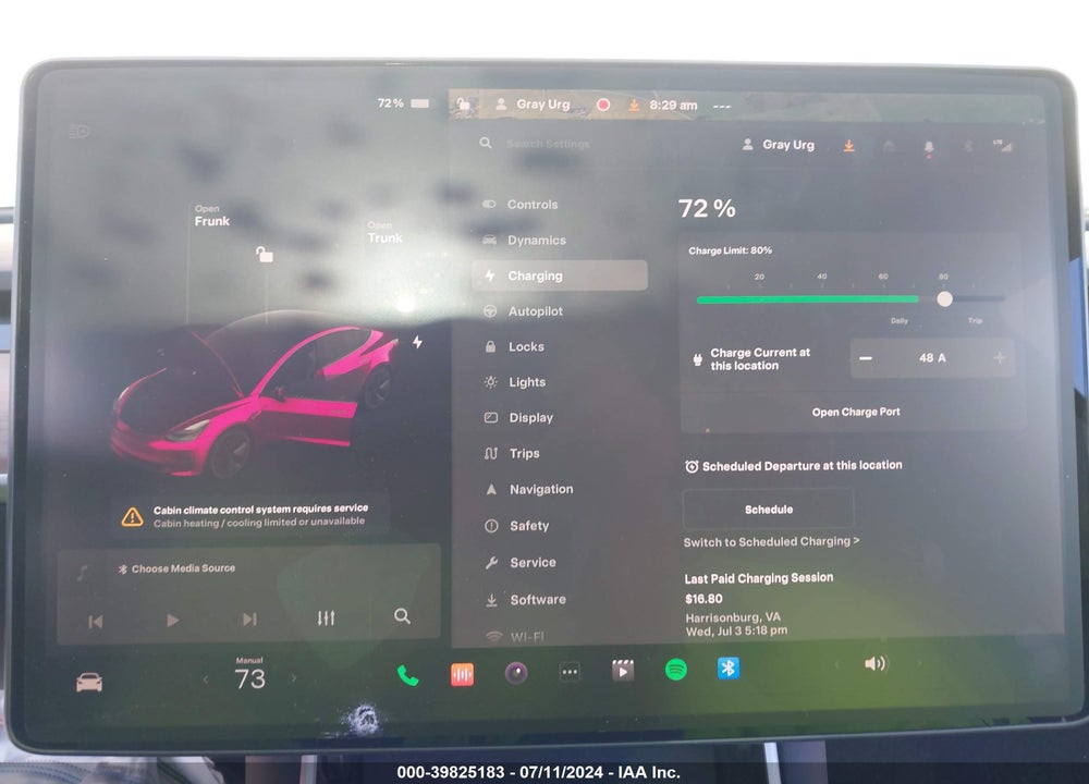 2019 TESLA MODEL 3 LONG RANGE/PERFORMANCE VIN: 5YJ3E1EB6KF211450