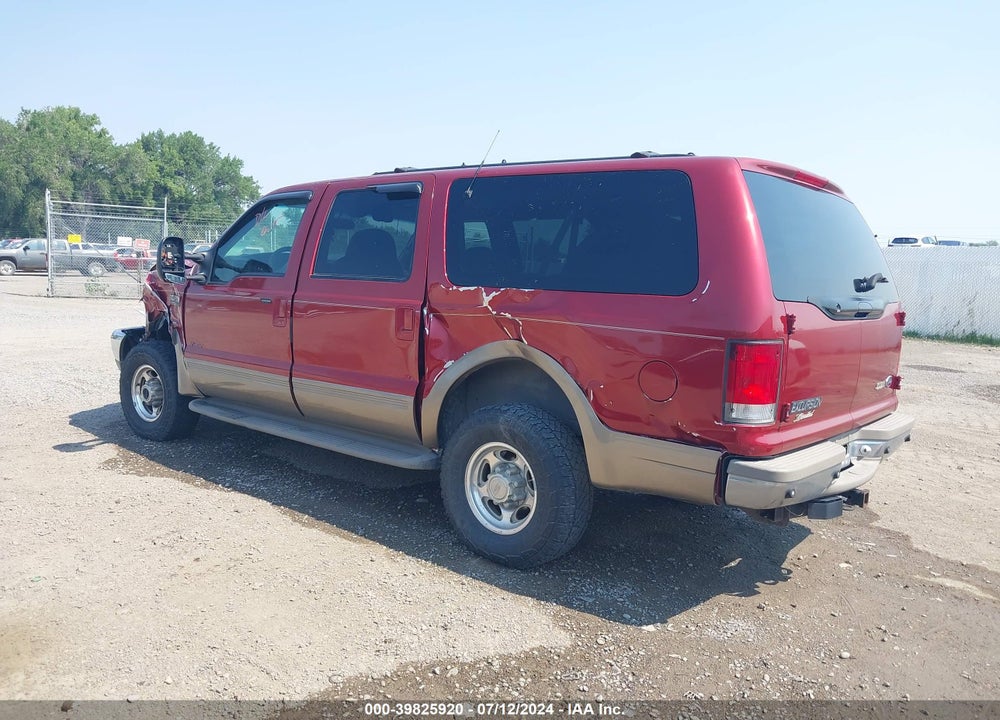 2000 FORD EXCURSION LIMITED VIN: 1FMSU43F0YEE53386