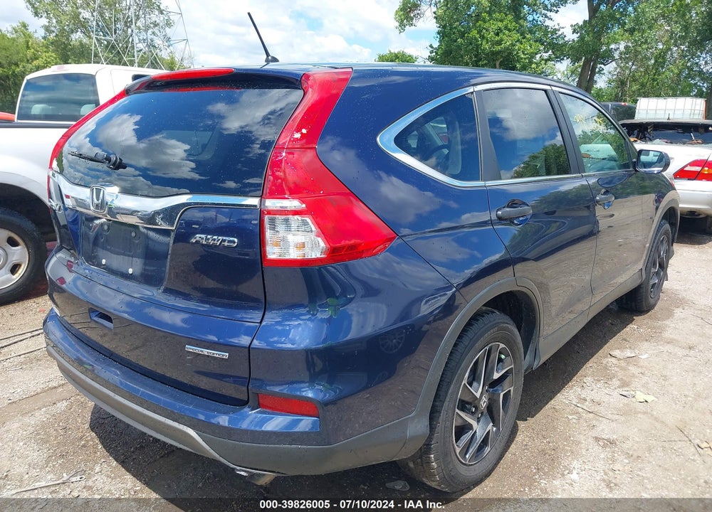 2016 HONDA CR-V SE VIN: 2HKRM4H42GH698666