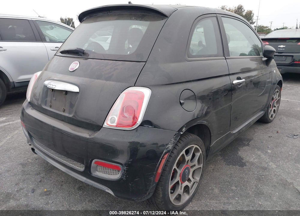 2012 FIAT 500 SPORT VIN: 3C3CFFBR1CT142623