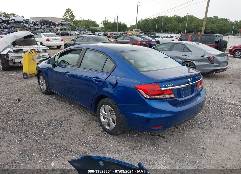 2013 HONDA CIVIC LX VIN: 19XFB2F55DE025346