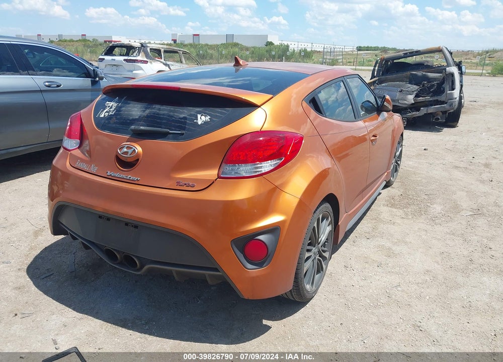 2016 HYUNDAI VELOSTER TURBO VIN: KMHTC6AE6GU287182