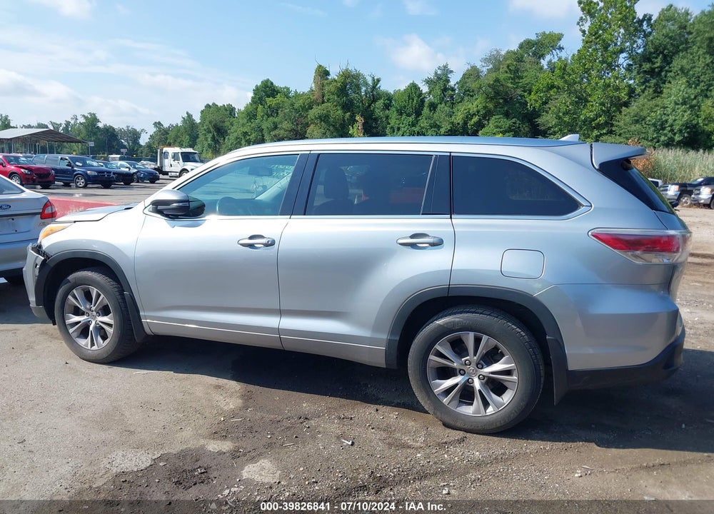 2014 TOYOTA HIGHLANDER XLE V6 VIN: 5TDJKRFH3ES022868